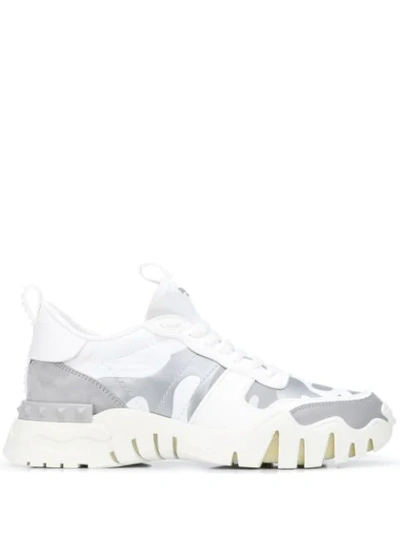 Shop Valentino Rockrunner Plus Low-top Sneakers In White