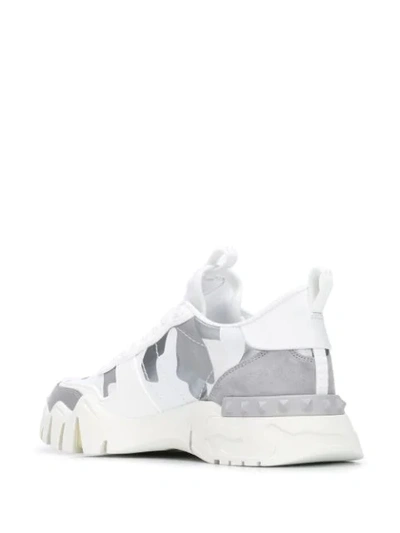 Valentino Rockrunner Plus Low-top Sneakers In White