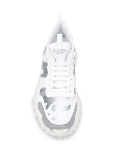 Valentino Rockrunner Plus Low-top Sneakers In White