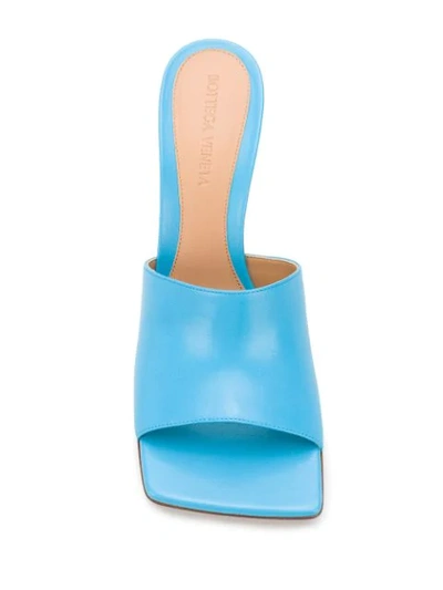Shop Bottega Veneta Open Square Toe Sandals In Blue