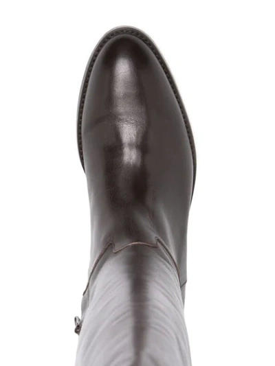 Paul Warmer Knee-high Leather Boots In Brown