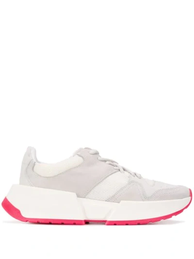 Shop Mm6 Maison Margiela Colour Block Chunky Sneakers In White