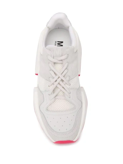Shop Mm6 Maison Margiela Colour Block Chunky Sneakers In White
