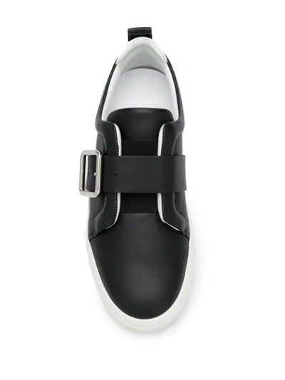 Pierre Hardy Slider Buckle Sneakers In Black