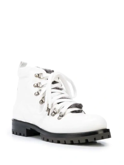 Shop Chuckies New York Faux Fur Trim Boots In White