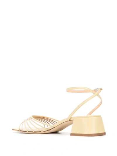 Shop By Far Anna 45mm Sandals In Neutrals