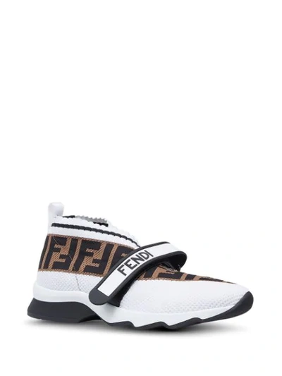 Shop Fendi Monogram-embellished Low-top Sneakers In White