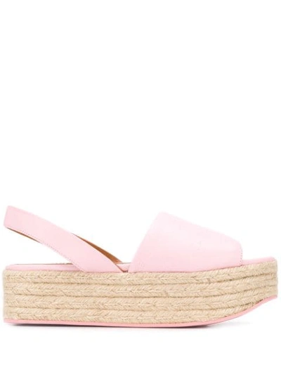 Shop Kenzo Platform Slingback Espadrilles In Pink