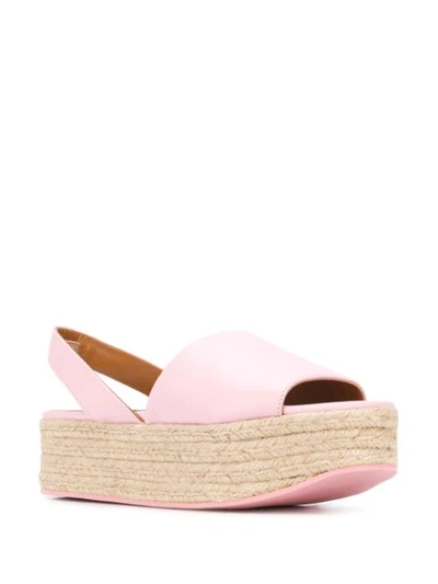 Shop Kenzo Platform Slingback Espadrilles In Pink