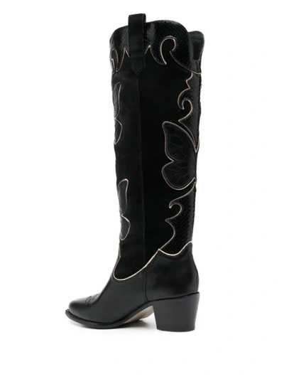 Shop Sophia Webster Shelby Knee-high Boots In Black