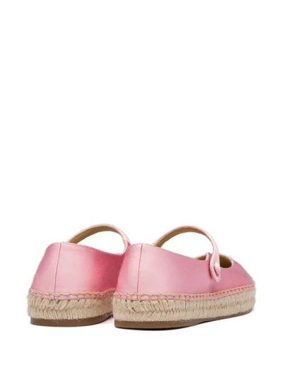 Shop Prada Espadrille Ballerina Shoes In Pink