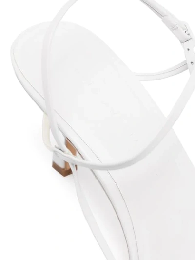 Shop Studio Amelia Strappy 75mm Slingback Sandals In White