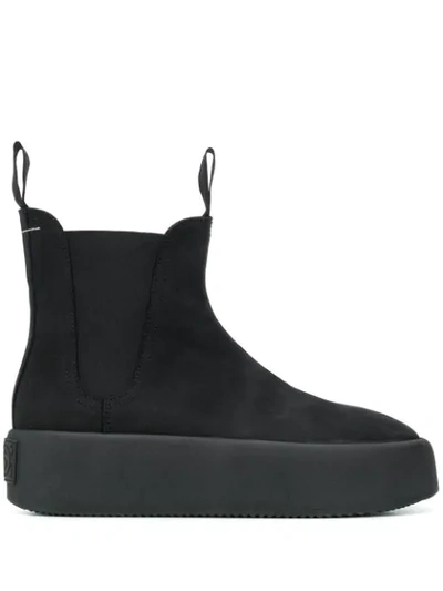 Shop Mm6 Maison Margiela Chelsea Flatform Boots In Black