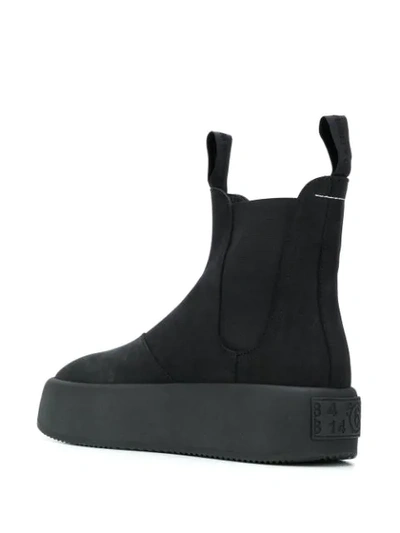 Shop Mm6 Maison Margiela Chelsea Flatform Boots In Black