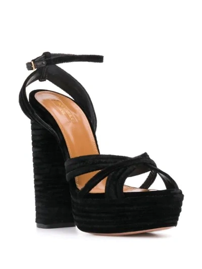 Shop Aquazzura Strappy Platform Sandals In Black