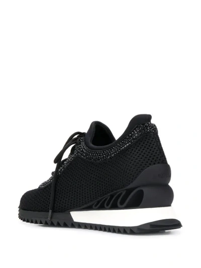 Shop Le Silla Reiko Wave Elevated-sole Sneakers In Black