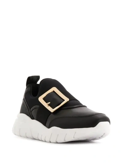 Shop Bally Buckle Detail Sneakers In Black