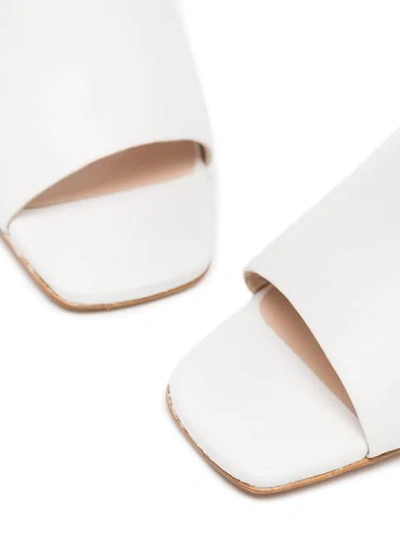 Shop Kalda Inez Chain-trimmed Leather Sandals In White