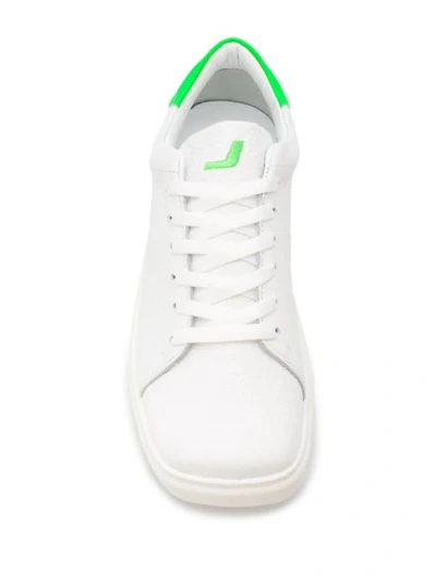 Shop Joshua Sanders Contrast Trim Sneakers In White