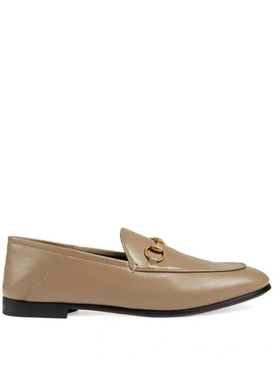 Shop Gucci Horsebit Loafers In Neutrals