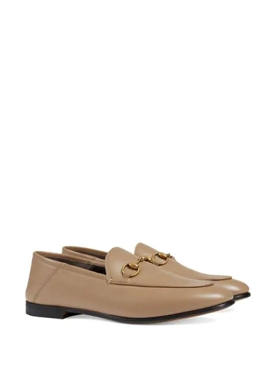 Shop Gucci Horsebit Loafers In Neutrals