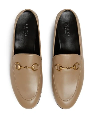 Shop Gucci Horsebit Loafers In Neutrals