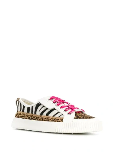 Shop Jimmy Choo Impala Animal-print Sneakers In Black/white/sugar