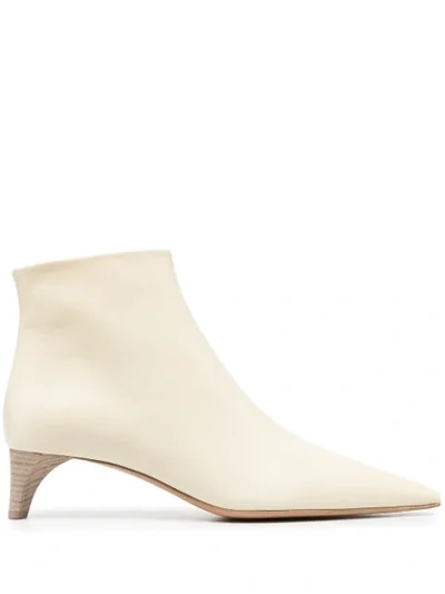 Shop Jil Sander 45mm Low-ankle Boots In Neutrals