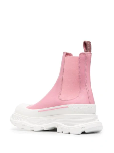 Shop Alexander Mcqueen Tread Slick Chelsea Boots In Pink