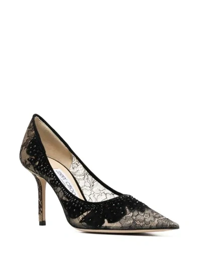 Shop Jimmy Choo Lace Pumps In Black