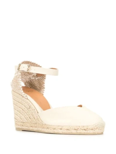 Shop Castaã±er Wedge Sole Espadrilles In Neutrals