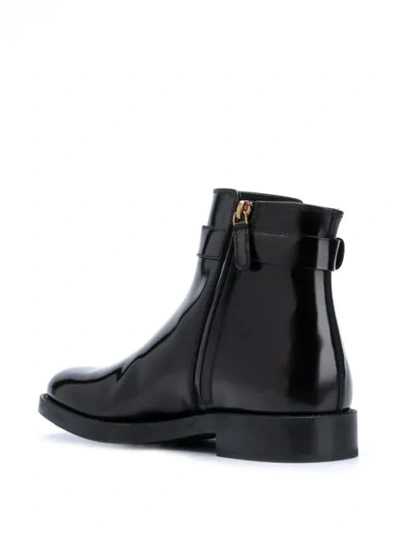 Shop Tod's Leather Ankle Boots In Black