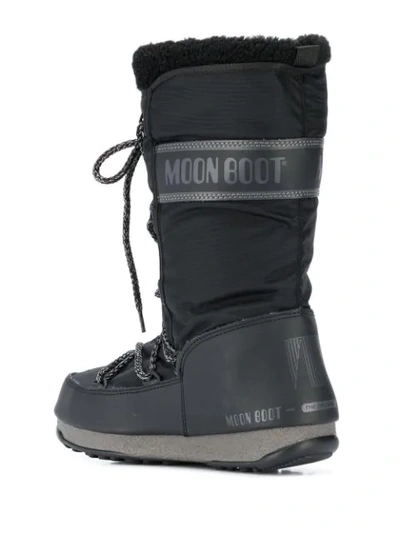 Shop Moon Boot Lined Snow Boots In Black
