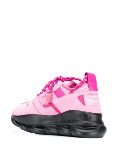 Shop Versace Chain Reaction 2 Sneakers In Pink