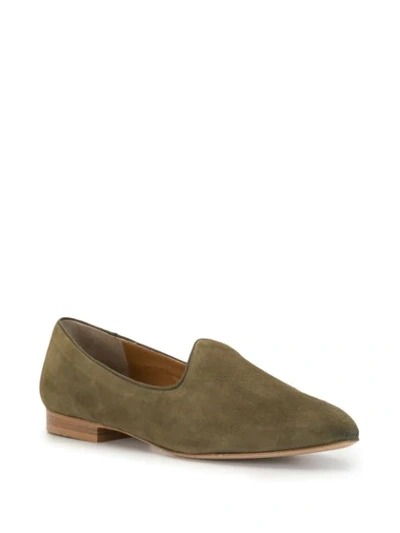 Shop Le Monde Beryl Suede 15mm Slippers In Green