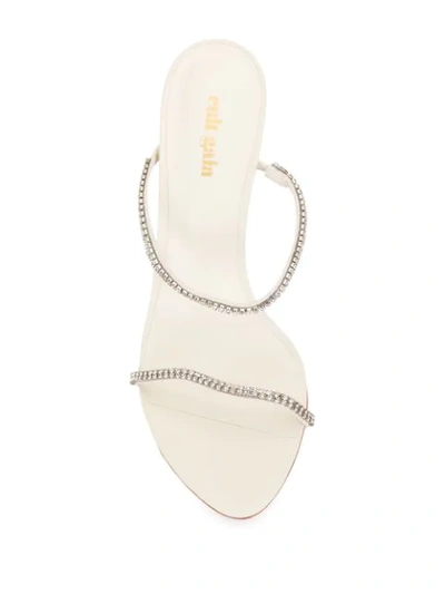 Shop Cult Gaia Embellished Iza Heeled Sandals In White