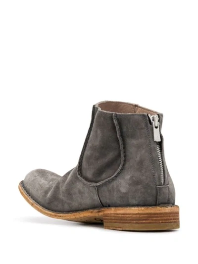 Shop Officine Creative Le Grand Textured Ankle Boots In Grey