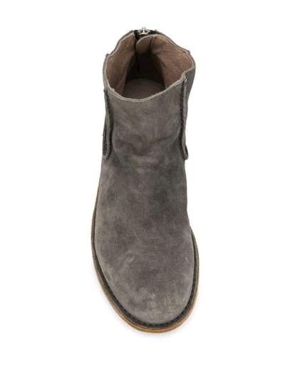 Shop Officine Creative Le Grand Textured Ankle Boots In Grey