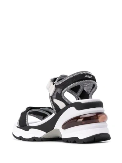 Shop Ash Deep Sneaker-sole Wedge Sandals In Black