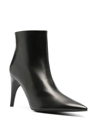 Shop Jil Sander 95mm Pointed-toe Ankle Boots In Black