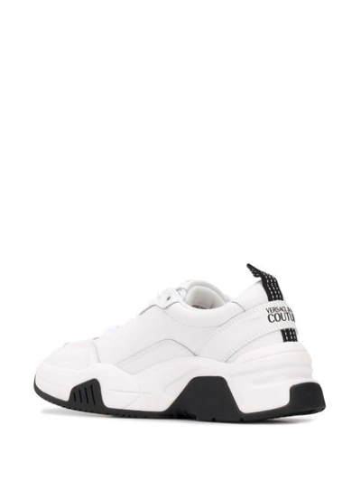 Shop Versace Jeans Couture Logo-print Low Top Sneakers In White