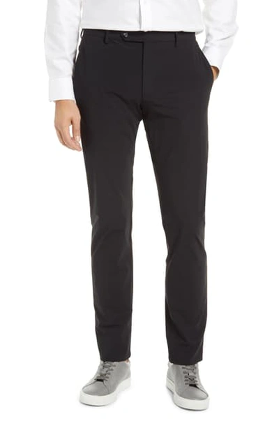 Shop Zanella Active Stretch Flat Front Pants In Black