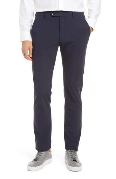 Shop Zanella Active Stretch Flat Front Pants In Navy