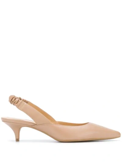 Shop Michael Michael Kors Sling-back Pumps In Neutrals