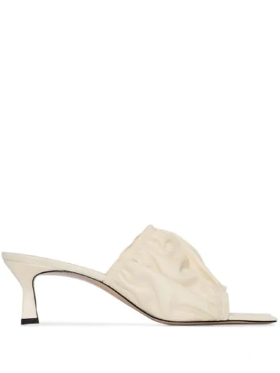 Shop Wandler Ava 55mm Leather Mules In Neutrals