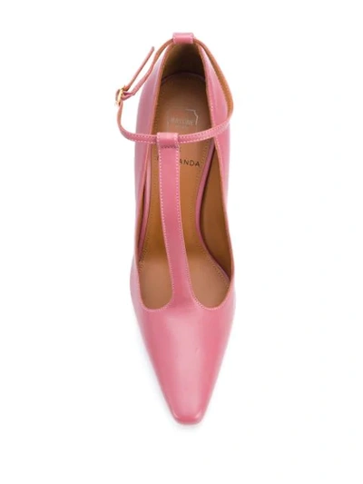 Shop Malone Souliers T-strap Pumps In Pink
