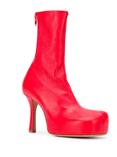 Shop Bottega Veneta Bv Bold Boots In Red