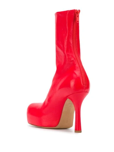 Shop Bottega Veneta Bv Bold Boots In Red