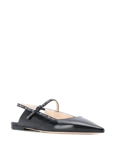 Shop Jimmy Choo Ree Flat Pumps In Black