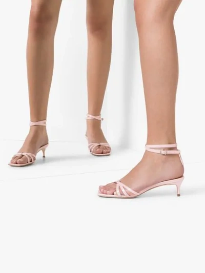 Shop By Far Kaia 50mm Strappy Sandals In Pink